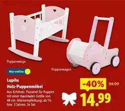Lidl Lupilu Holz-Puppenmöbel Angebot