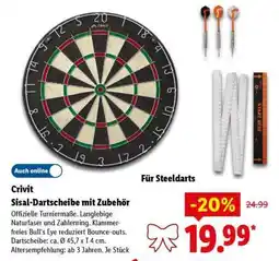Lidl Crivit Sisal-Dartscheibe mit Zubehör Angebot