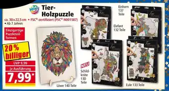 Norma Tier-Holzpuzzle Angebot