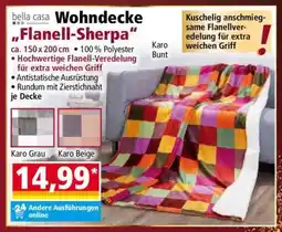 Norma Wohndecke „Flanell-Sherpa“ Angebot