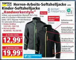 Norma Herren-Arbeits-Softshelljacke oder Kinder-Softshelljacke „Handwerkerstyle“ Angebot