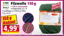 Norma Filzwolle 150 g Angebot