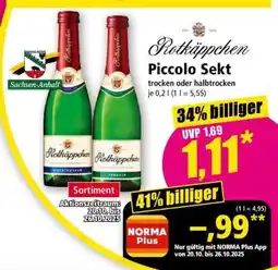 Norma Rotkäppchen Piccolo Sekt Angebot