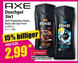 Norma AXE Duschgel 3in1 Angebot