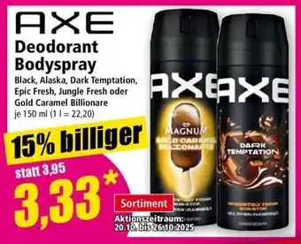 Norma Axe Deodorant Bodyspray Angebot