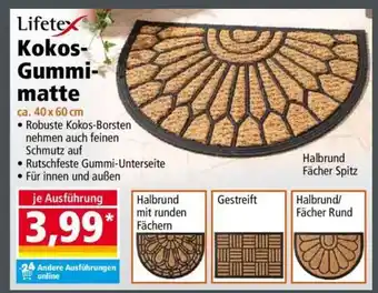 Norma Lifetex Kokos-Gummimatte Angebot