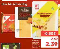 Kaufland K-CLASSIC Maasdamer in Scheiben Angebot