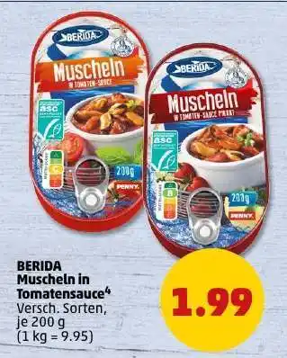 PENNY BERIDA Muscheln in Tomatensauce Angebot