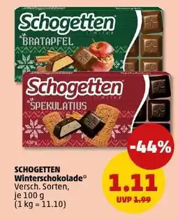 PENNY SCHOGETTEN Winterschokolade Angebot