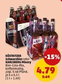 PENNY KÖSTRITZER Schwarzbier oder KARLSBERG Mixery Angebot