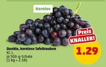 PENNY Dunkle, kernlose Tafeltrauben Angebot