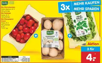 Netto Marken-Discount Bio Cherrytomaten, Bio Feldsalat, Bio Champignon braun Angebot