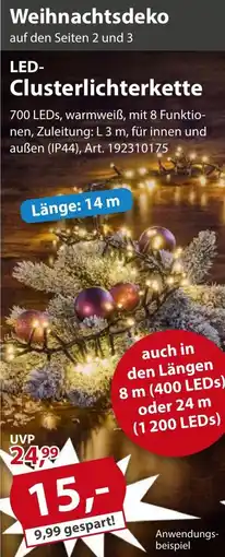 Sonderpreis Baumarkt LED Clusterlichterkette Angebot