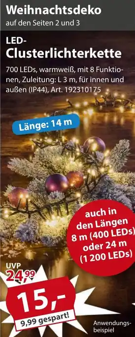 Sonderpreis Baumarkt LED Clusterlichterkette Angebot