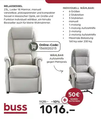 Möbel Buss Relaxsessel Angebot