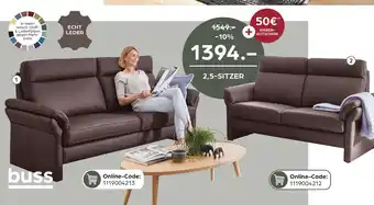 Möbel Buss Carina 2,5-sitzer Angebot