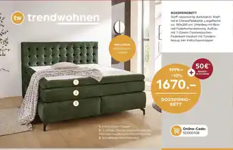 Möbel Buss Boxspring- bett Angebot