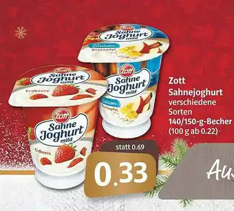 Markant Zott Sahnejoghurt Angebot