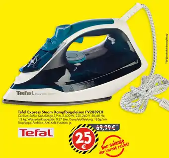 TEDi Tefal Express Steam Dampfbügeleisen FV2839E0 Angebot