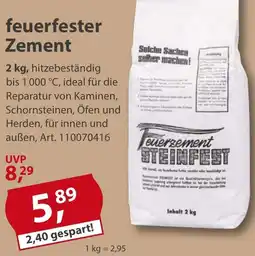 Sonderpreis Baumarkt feuerfester Zement Angebot