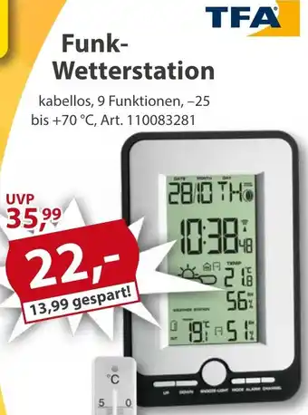 Sonderpreis Baumarkt Funk Wetterstation Angebot