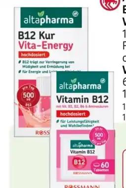 Rossmann Altapharma B12 Kur Vita-Energy hochdosiert Angebot