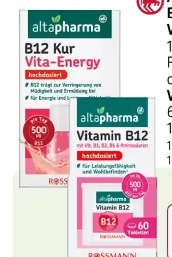 Rossmann Altapharma B12 Kur Vita-Energy hochdosiert Angebot