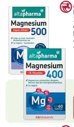 Rossmann Altapharma Magnesium 500 Depot Angebot