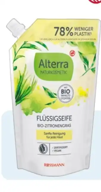 Rossmann Alterra Flüssigseife Bio-Zitronengras Nachfüllbeutel Angebot