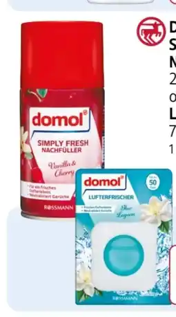 Rossmann Domol Simply Fresh Nachfüller Angebot