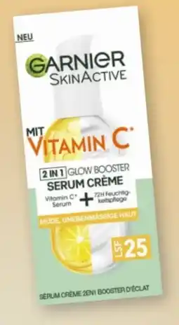 Rossmann Garnier Skin Active Vitamin C 2in1 Glow Booster Serum Crème LSF 25 Angebot