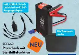 Aldi Süd Ride & Go Powerbank mit Starthilfefunktion Angebot