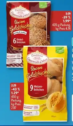 Aldi Süd Coppenrath & Wiese Unsere Goldstücke Weizenbrötchen Angebot