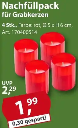 Sonderpreis Baumarkt Nachfüllpack für Grabkerzen Angebot