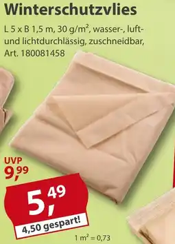 Sonderpreis Baumarkt Winterschutzvlies Angebot