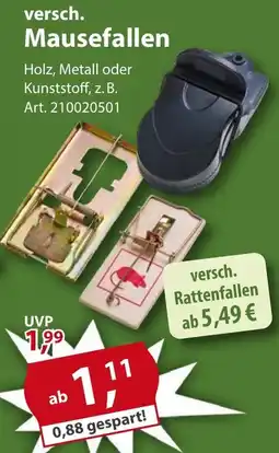 Sonderpreis Baumarkt versch. Mausefallen Angebot
