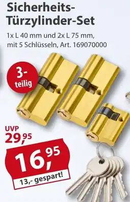 Sonderpreis Baumarkt Sicherheits Türzylinder-Set Angebot