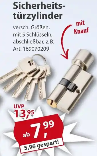 Sonderpreis Baumarkt Sicherheitstürzylinder Angebot