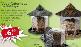 Sonderpreis Baumarkt Vogelfutterhaus zum Aufhängen Angebot