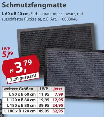 Sonderpreis Baumarkt Schmutzfangmatte Angebot
