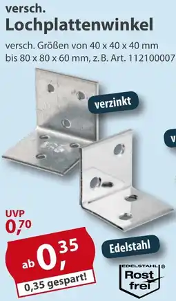 Sonderpreis Baumarkt versch. Lochplattenwinkel Angebot