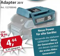 Sonderpreis Baumarkt GERMANIA Adapter 20 V Angebot