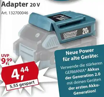 Sonderpreis Baumarkt GERMANIA Adapter 20 V Angebot
