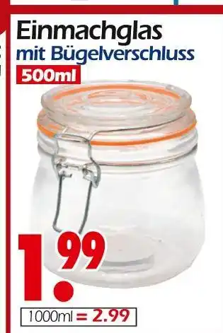 Wreesmann Einmachglas mit bügelverschluss Angebot