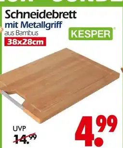 Wreesmann Kesper schneidebrett mit metallgriff Angebot