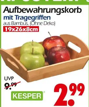 Wreesmann Kesper aufbewahrungskorb mit tragegriffen Angebot