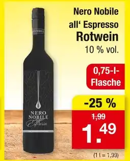 Zimmermann Nero nobile all‘ espresso rotwein Angebot