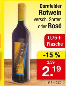 Zimmermann Dornfelder rotwein Angebot