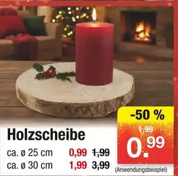 Zimmermann Holzscheibe ca. ø 25 cm Angebot