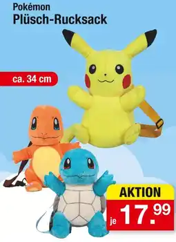 Zimmermann Pokémon plüsch-rucksack pikachu Angebot